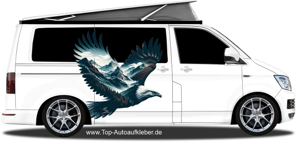 Aufkleber Alpendesign Adler | Set für beide Fahrzeugseiten